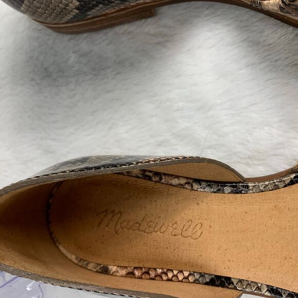 Madewell Women's Marisa d' Orsay Snake Embossed Leather Size 8 - Picture 9 of 9